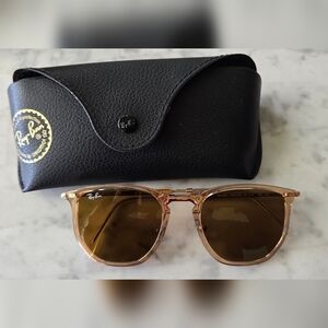 Ray-Ban Gold Sunglasses with Brown Lenses